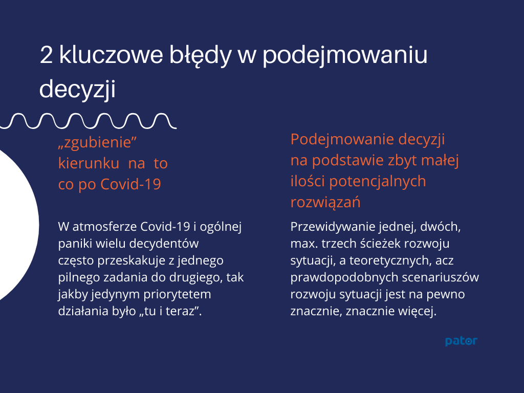 „zgubienie” kierunku na to co po Covid-19